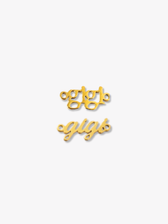 Liam Gold Gigi Bracelet Connectors, PVD Stainless Steel