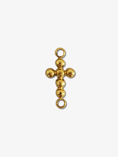 Shanna Tiny Gold Cross Bracelet Connector, PVD Stainless Steel