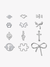 Silver Trend Connector Collection, 12 Styles PVD Stainless Steel