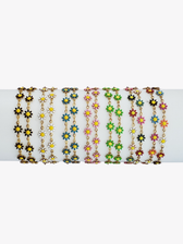 Sable Unfinished Daisy Bracelet Chain, PVD Stainless Steel 9 Color Options