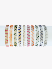 Eliza Unfinished Bracelet Chain, PVD Stainless Steel Enamel, Orange Green Pink Blue Gray