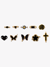 Gold Black Connector Collection, 10 Styles PVD Stainless Steel