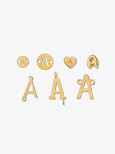 Choose Your Gold Letter Style A-Z Initial Bracelet Charms, PVD Stainless Steel