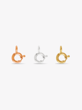 Adair 6mm Spring Ring Clasp Open, 3 Colors