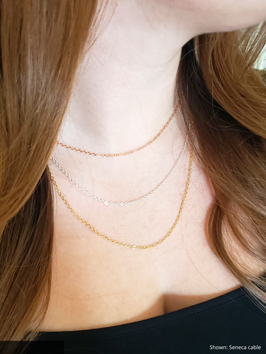 Sterling Silver Unfinished Necklace Chain Collection, 10 Style Options