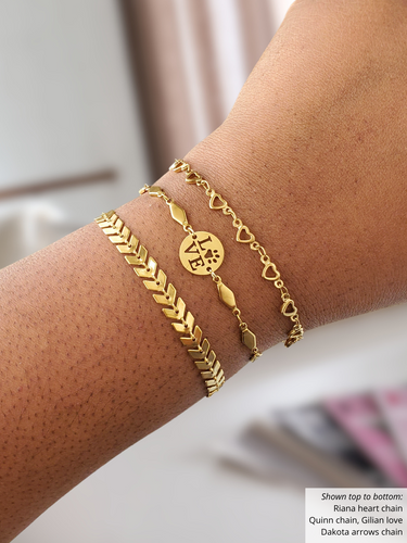 Gold PVD Stainless Steel Unfinished Chain For Bracelets, 8 Style Options