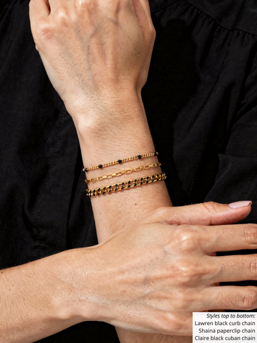 Gold PVD Stainless Steel Unfinished Chain For Bracelets, 8 Style Options