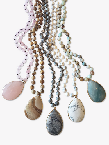 The Floating Mixed Gemstone Necklace - Multi – Lucile Martin Jewelry