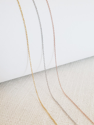 Liana Unfinished PVD Stainless Steel Dainty Chain, 3 Colors