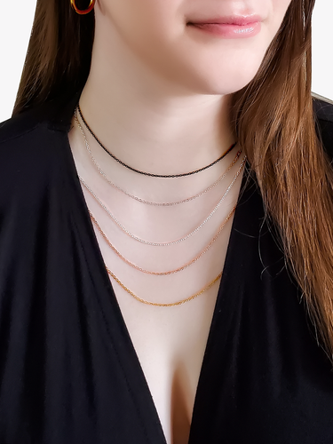 Eloise Unfinished PVD Stainless Steel Dainty Chain, 5 Colors