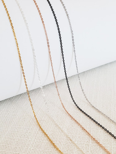 Eloise Unfinished PVD Stainless Steel Dainty Chain, 5 Colors