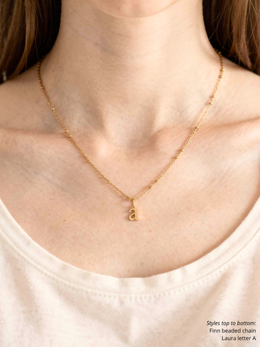 Finn Unfinished PVD Stainless Steel Beaded Satellite Chain, Gold or Silver