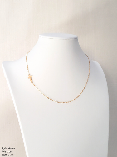 Starr Unfinished Oval Link Necklace Chain, 14K Gold Filled or Sterling Silver