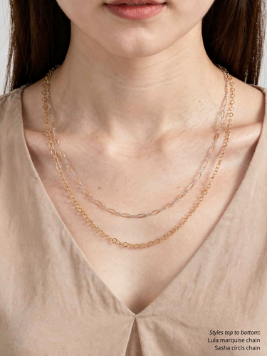 Gold Filled Unfinished Necklace Chain Collection, 10 Style Options