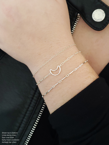 Sterling Silver Unfinished Bracelet Chains, 10 Styles