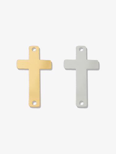 Avis Cross Connector Necklace Pendant, 14K Gold Filled and 925 sterling silver