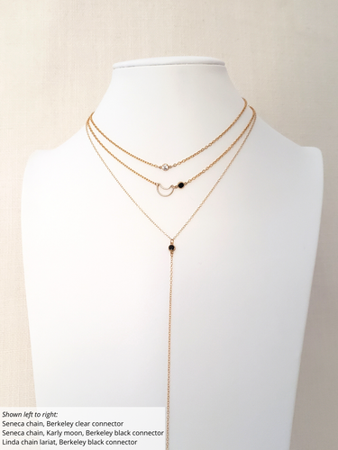 Berkeley 14K Gold Filled Birthstone CZ Connector Pendant, 13 Color Options