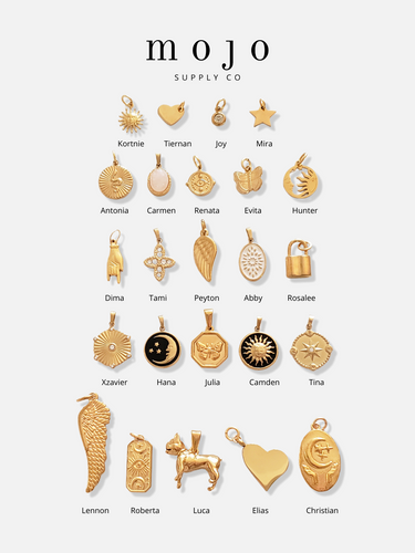 Gold PVD Stainless Steel Necklace Pendant Collection, 24 Style Options