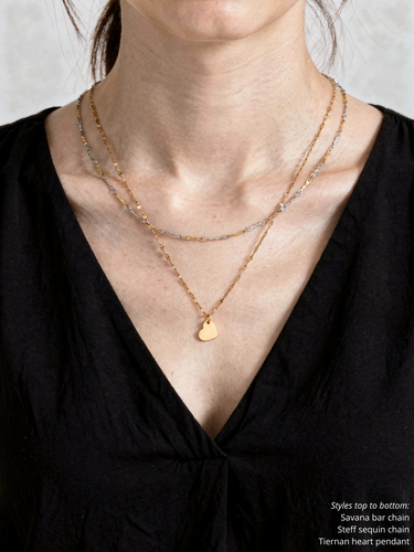 Tiernan Dainty Heart Necklace Pendant, PVD Stainless Steel