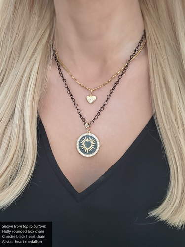 Black Unfinished Necklace Chain Collection, 8 PVD Stainless Steel Style Options