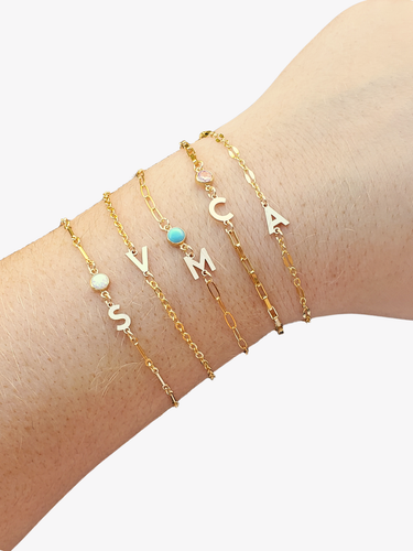 Ashton Letter Connector Bracelet Charms, 14K Gold Filled
