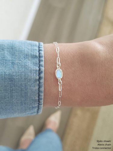 Sterling Silver Bracelet Connector Charms, 11 Style Options