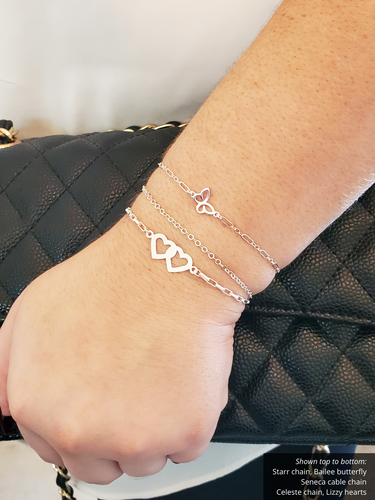 Sterling Silver Bracelet Connector Charms, 11 Style Options