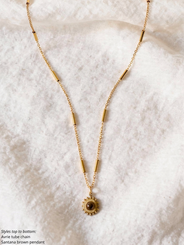 Gold Unfinished Necklace Chain Collection, 7 PVD Stainless Steel Style Options