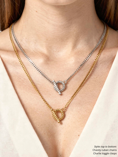 Gold Unfinished Necklace Chain Collection, 7 PVD Stainless Steel Style Options