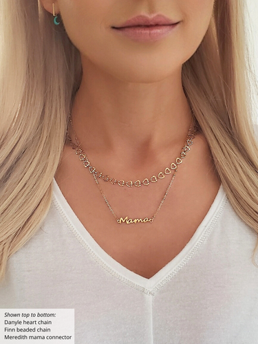 Gold Unfinished Necklace Chain Collection, PVD Stainless Steel Hearts Stars Cross Sunburst