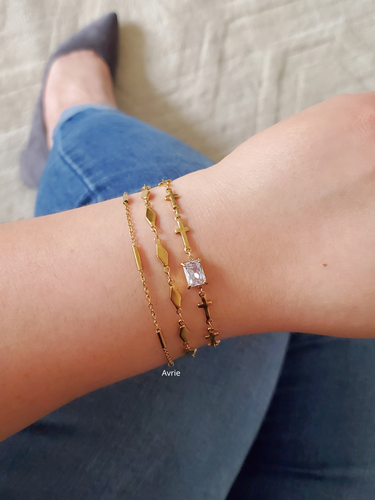 PVD Gold Unfinished Bracelet Chain Collection, 7 Stainless Steel Style Options