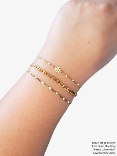 PVD Gold Unfinished Bracelet Chain Collection, 7 Stainless Steel Style Options