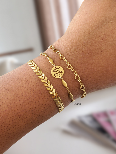 Gold Unfinished Thick Bracelet Chain Collection, 7 PVD Stainless Steel Design Options