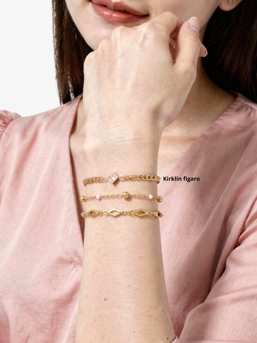 Gold Unfinished Thick Bracelet Chain Collection, 7 PVD Stainless Steel Design Options