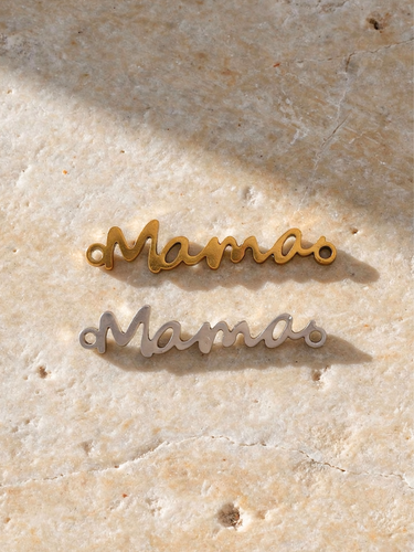 Meredith Mama Bracelet Connector Charm, PVD Stainless Steel