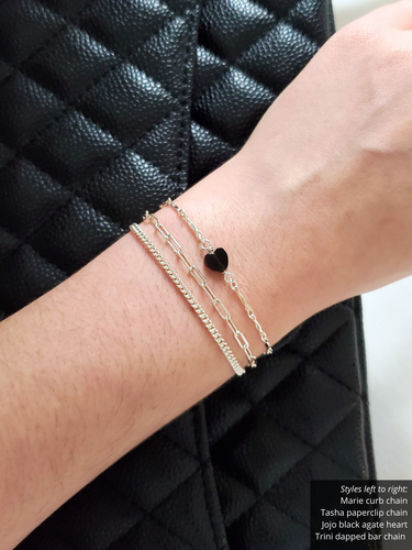 Marie Unfinished Curb Bracelet Chain, Gold Filled or Sterling Silver