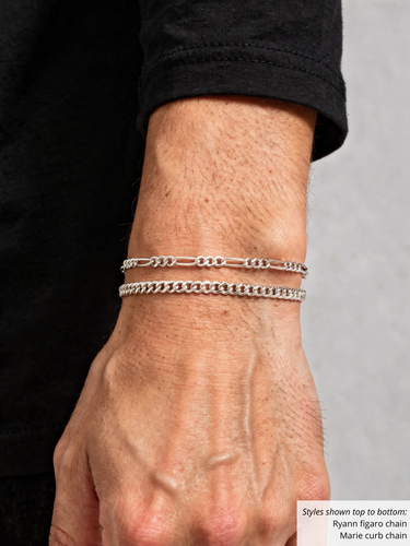 Marie Unfinished Curb Bracelet Chain, Gold Filled or Sterling Silver