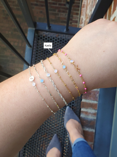 Kaela Unfinished Bracelet Sequin Chain, Gold Filled and Sterling Silver