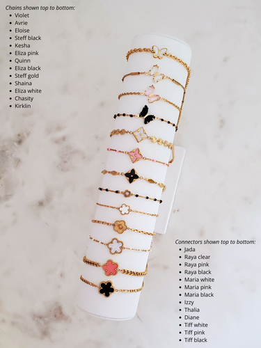 Gold Botanical Connectors, PVD Stainless Steel