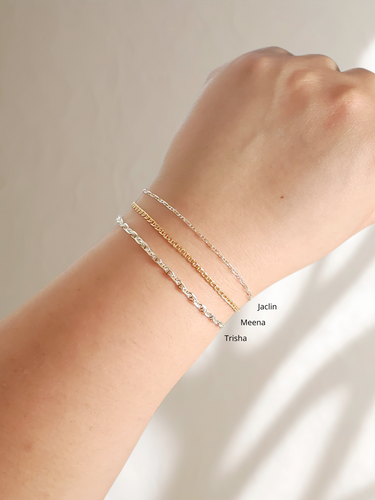 Unfinished Bracelet Chain Collection, 10 Sterling Silver Style Options