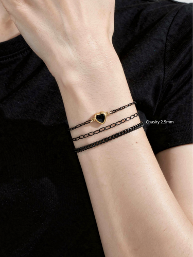 Chasity Unfinished Bracelet Chain PVD Stainless Steel, 3 Colors 1.5mm and 2.5mm