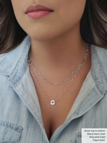 Unfinished Heart Chain Collection, PVD Stainless Steel 4 Style Options