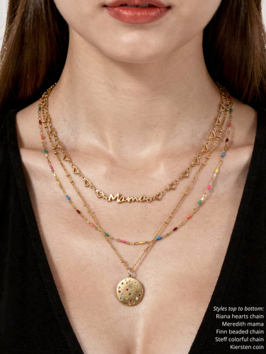 Unfinished Heart Chain Collection, PVD Stainless Steel 4 Style Options