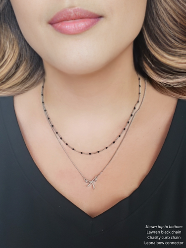 Lawren Unfinished PVD Stainless Steel Enamel Curb Chain, Gold and Silver