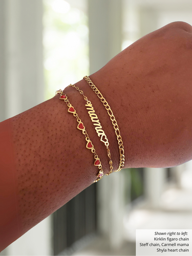 Shyla Unfinished Bracelet Chain PVD Stainless Steel, 4 Color Options