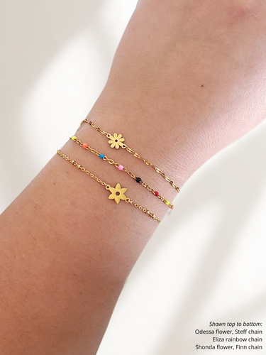 Gold Clover Flower Butterfly Connector Collection, 16 Styles PVD Stainless Steel