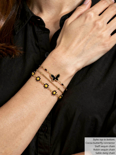 Gold Butterfly Connector Collection, PVD Stainless Steel