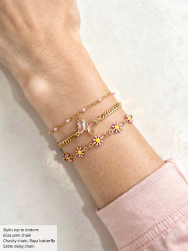 Gold Butterfly Connector Collection, PVD Stainless Steel