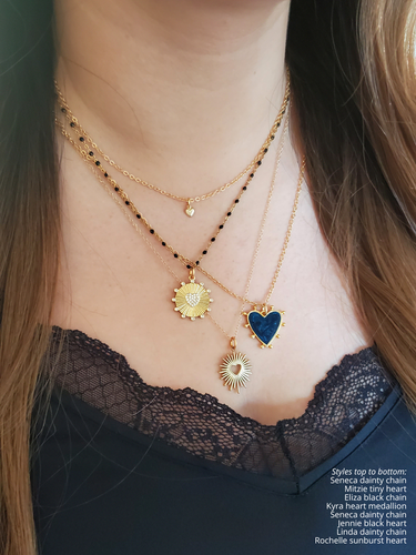 Black Gold Unfinished PVD Stainless Steel Chain Collection,  7 Style Options