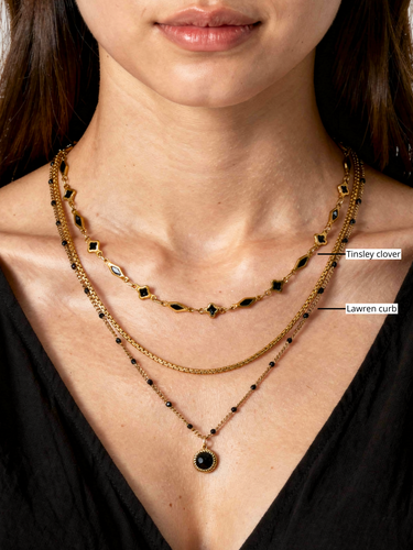 Black Gold Unfinished PVD Stainless Steel Chain Collection,  7 Style Options